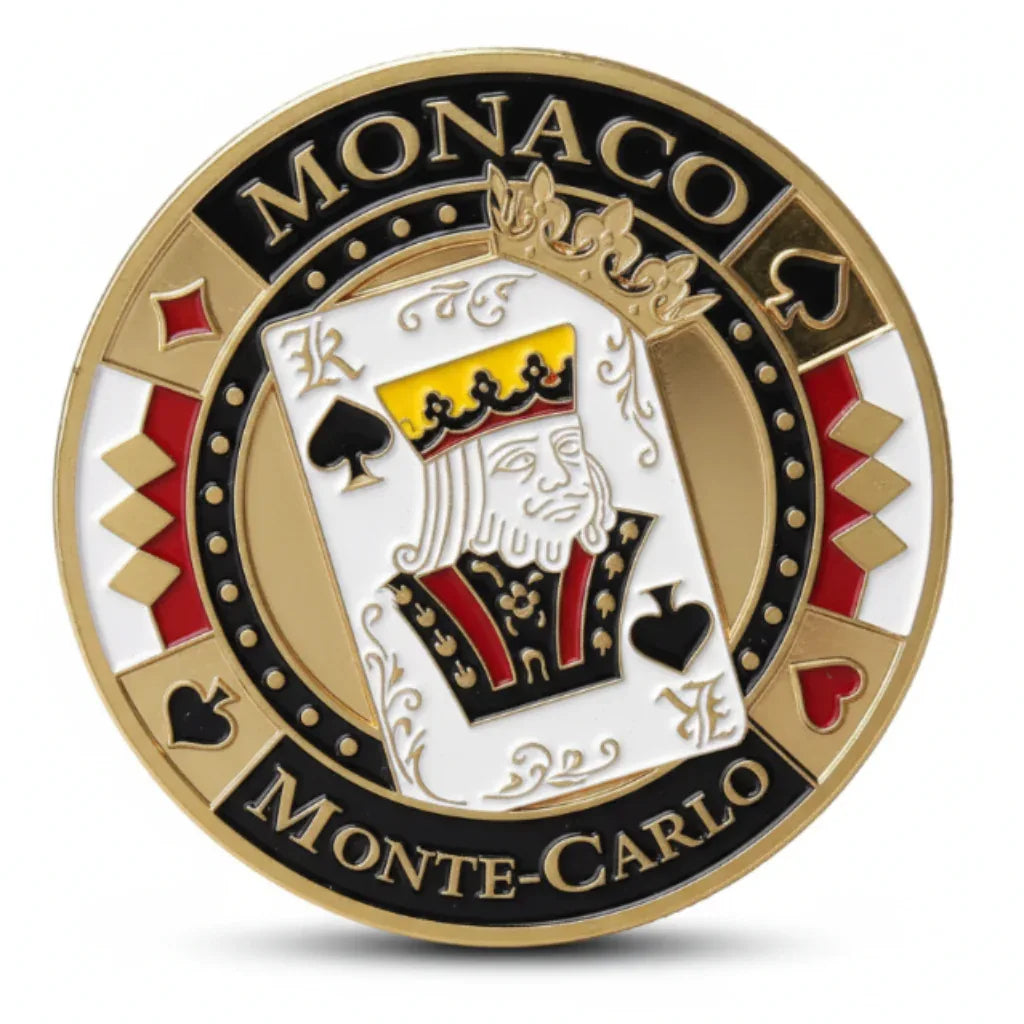 Monaco King of Spades poker themed collectible coin available at One More Coin store
