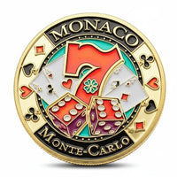 Monaco Monte Carlo Casino poker themed collectible coin available at One More Coin store
