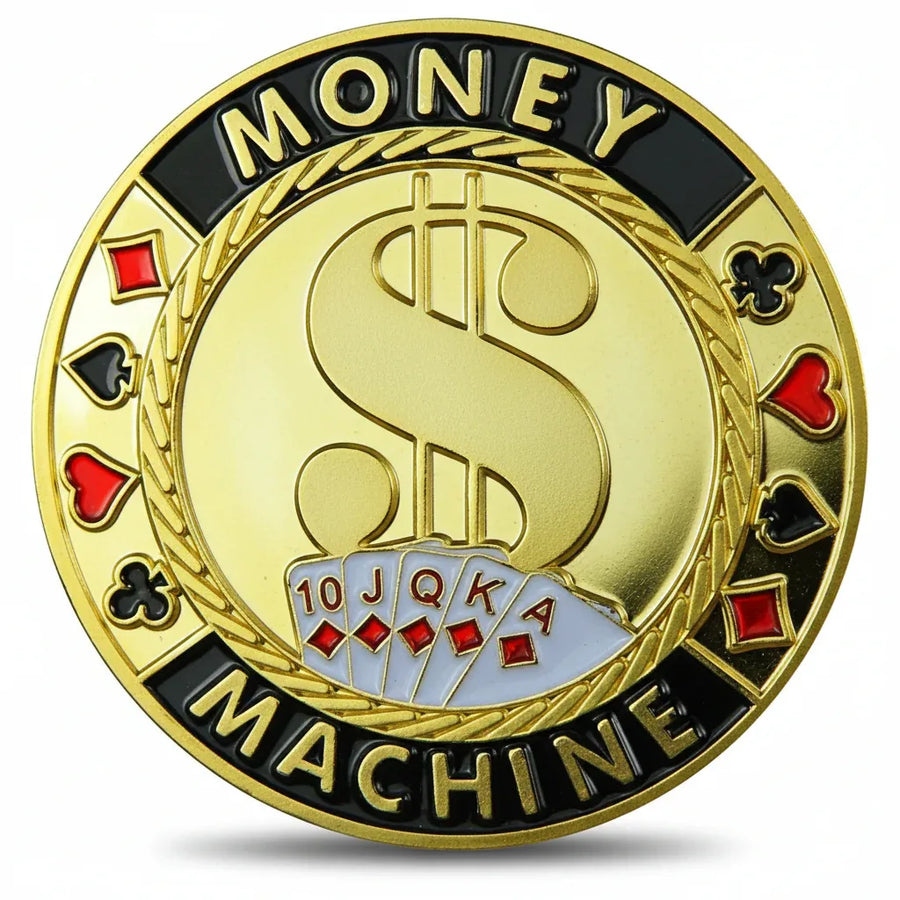 Money Machine poker themed collectible coin available at One More Coin store
