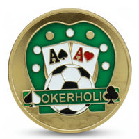 Pokerhollic poker themed collectible coin available at One More Coin store
