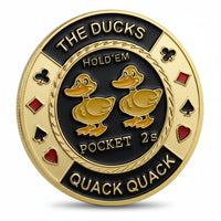 The Ducks pocket twos poker themed collectible coin available at One More Coin store
