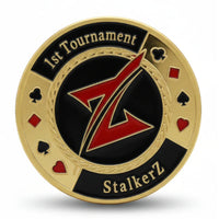 Tournament Stalker poker themed collectible coin available at One More Coin store
