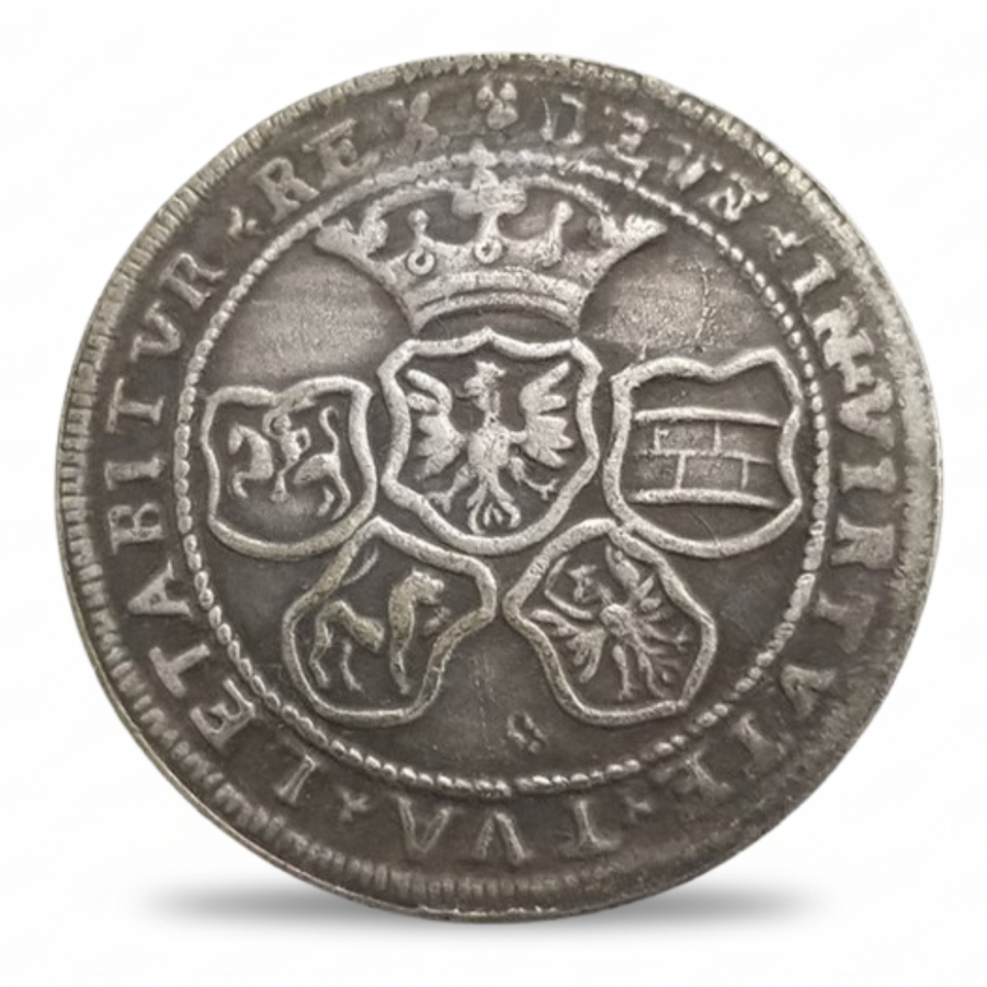 Polish 1547 Talar five-shield heraldic cross Polish Eagle Lithuanian Vytis reverse Renaissance historical collectible coin token
