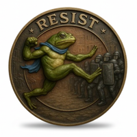 Rage Against The Machine coin resist frog running raised fist protest collectible
