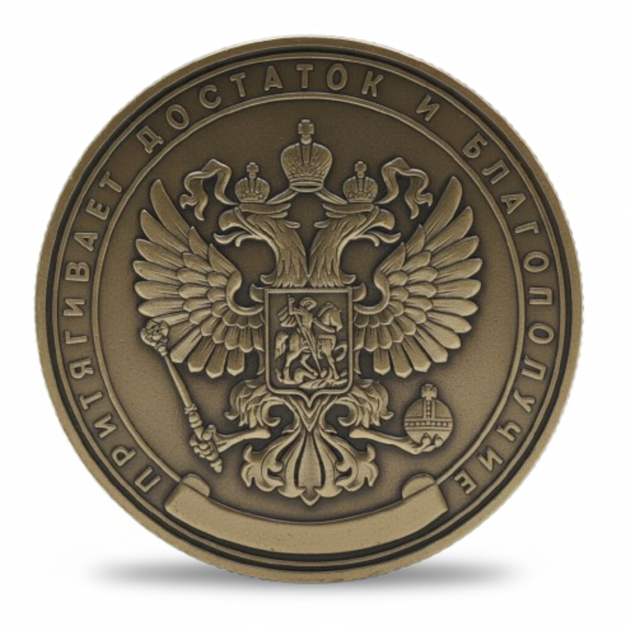 Russian One Million Roubles lucky coin reverse double-headed eagle coat of arms attracts wealth prosperity novelty gift collectible coin token historical collectible coin token
