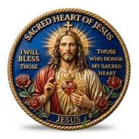 Sacred Heart of Jesus commemorative collectible coin most sacred heart save our souls religious keepsake available at One More Coin store
