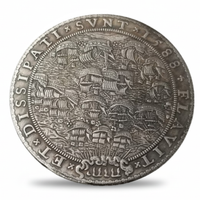 Spanish Armada 1588 Non Laedor Ali Dor commemorative collectible medal detail antique silver finish historical coin token
