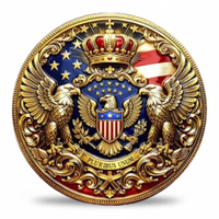 E Pluribus Unum double eagle crest American flag shield reverse side 1776 2026 commemorative collectible coin gold enamel patriotic collectible token