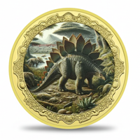 Stegosaurus plated dinosaur collectible coin prehistoric coin
