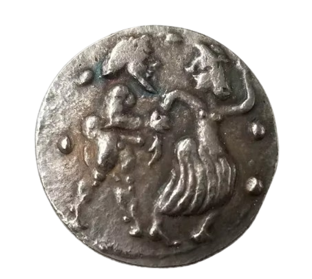 Thasian satyr carrying nymph archaic ancient Greece Greek collectible coin token mythology gift for collectors available at One More Coin store
