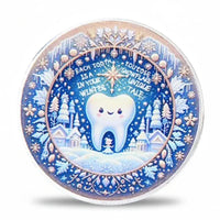 Tooth Fairy silver coin cute smiling tooth winter scene children's gift collectible
