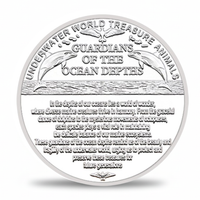 Underwater World coin reverse Guardians of the Ocean Depths conservation message
