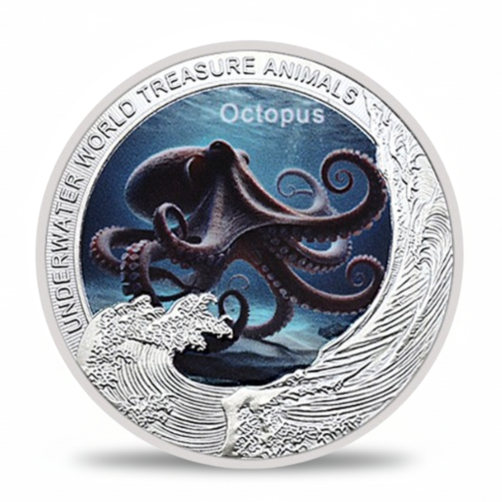 Underwater World Octopus commemorative coin ocean guardians marine life collectible
