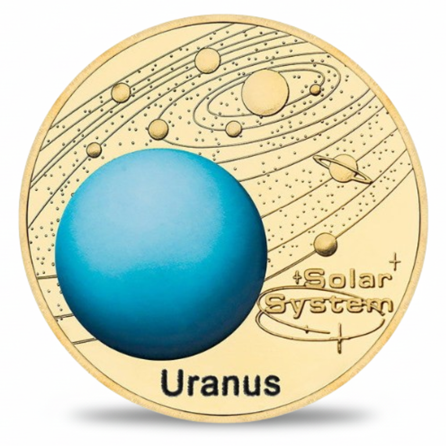 Uranus planet commemorative collectible coin space collectible token
