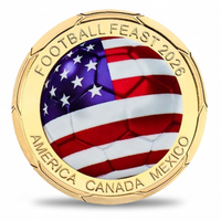 USA flag Football Feast 2026 commemorative collectible coin FIFA World Cup collectible token
