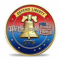 We the People 250th Anniversary coin reverse Liberty Bell Defend Liberty Freedom is Essential 1776 patriotic collectible token
