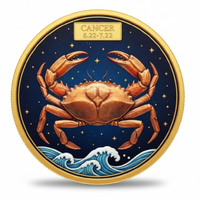 Cancer zodiac sign coin astrology birthday gift crab June July collectible token
