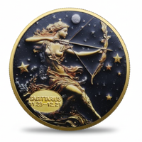 Sagittarius zodiac sign coin astrology birthday gift archer centaur November December collectible token
